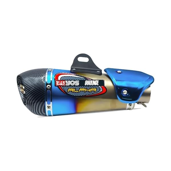 Universal Alpha Racing Sports Silencer/Exhaust Muffler Pipe, Slip-on Exhaust System for Bike/Motorcycle (MULTI)