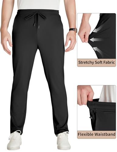 LETAOTAO 34"/36" Inseam Tall Mens Joggers Sweatpants Extra Long Zipper Pockets Athletic Gym Track Pants4