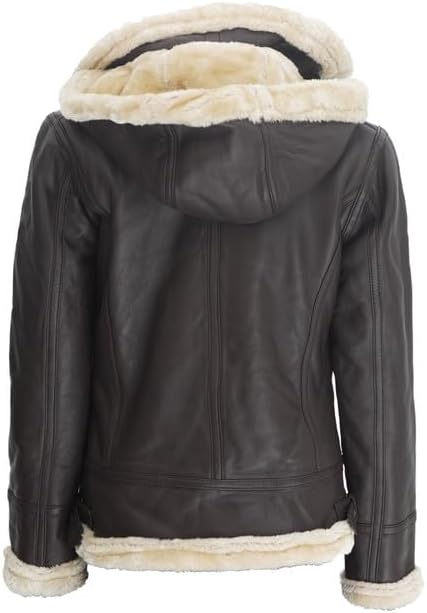Decrum Women Leather Jacket - Stylish Shearling Winter Leather Jackets For Women - Image 4
