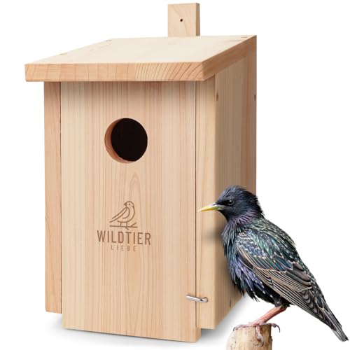 wildtier liebe Starenkasten Großer Nistkasten für Stare - Vogelhaus Nistkasten für Star aus Unbehandeltem...