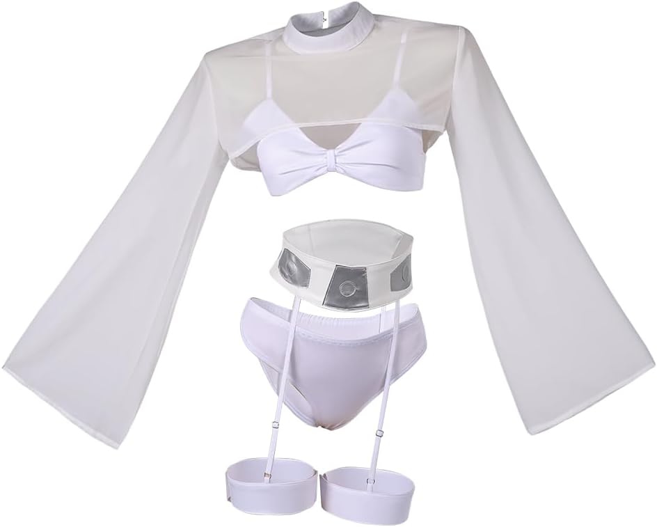 Princess Leia Costume Bathing Suit Leia Cosplay Sexy Bikini Swimsuit Outfits for Adults Women Halloween Summer