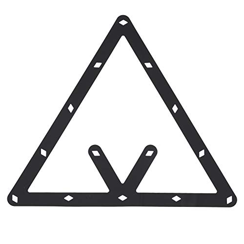 Soporte de Bola de Billar 6 Piezas Bastidor Triangular Negro Accesorio de Mesa
