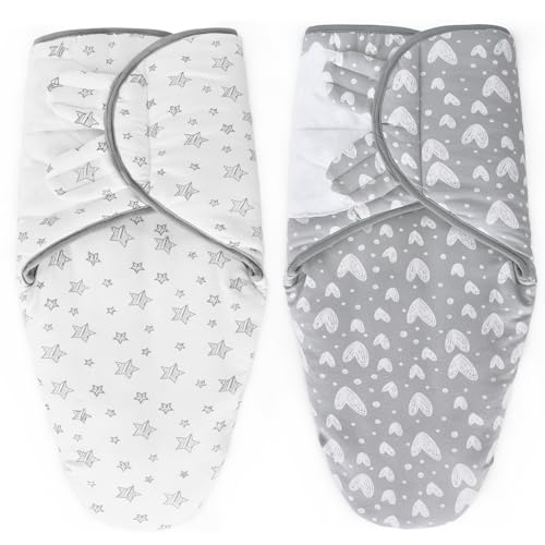 Image of Biloban Quilted Baby Swaddles 0-3 Months 2 Pack, Warm Quilted Baby Swaddle