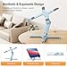 OMOTON 360 Rotating Laptop Stand Riser for Desk, Ergonomic Foldable Computer Stand Adjustable Height Angles for Collaborative Work, Easy Storage Fit Macbooks,All Laptops up to 16 inches,Sky Blue