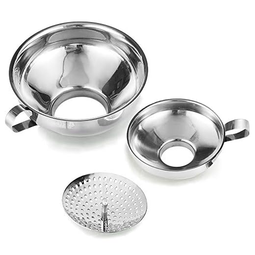 Three-Piece Stainless Steel Canning Funnel Kit