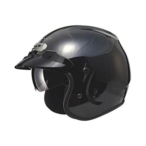GMAXGM-32 Open-Face Helmet (Black, Large) - FMVSS 218 Approved