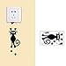 Removable Switch Sticker, 5 Pcs Cute Cartoon Black Cats Wall Sticker, Light Switch Decor Decals, Family DIY Decor Art Car Stickers Home Decor Wall Art for Kids Living Room Office Decoration