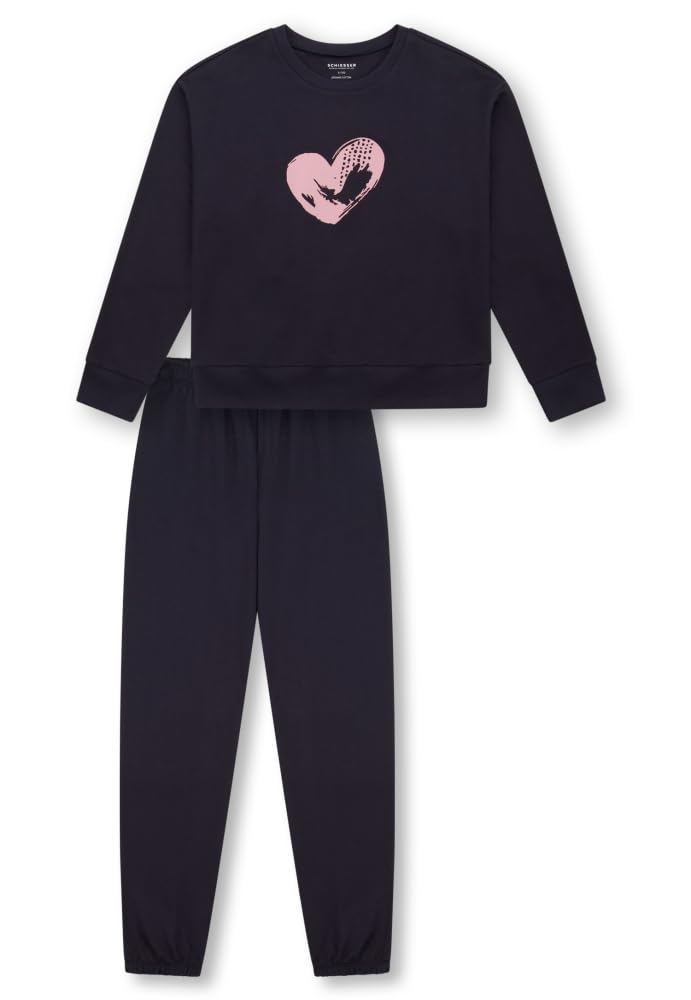 Schiesser Set Pigiama Bambina E Ragazza – Morbido Felpa/Cotone, Caldo, Taglie 140-176