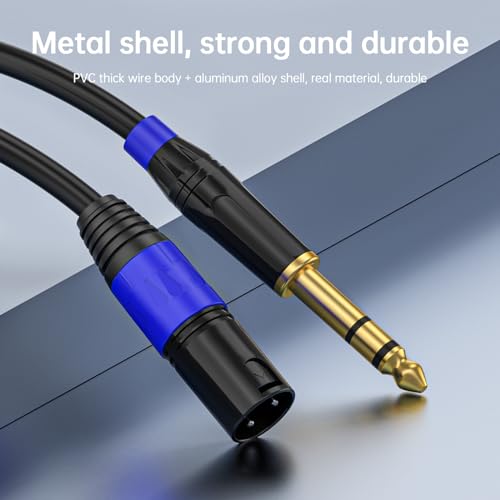 Câble TRS vers XLR 1,2m pack de 2 liaisons micro stéréo équilibrées de haute fidélité