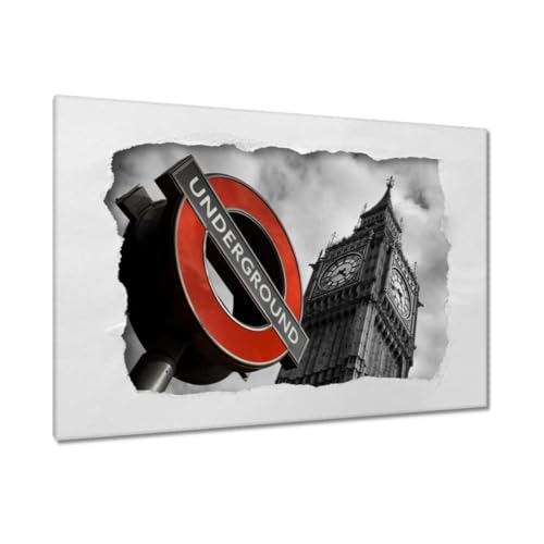 Toile métro de Londres 90x60 cm pour habiller un mur vide