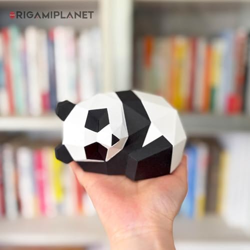 Miniatura 2 de Origamiplanet Kit De Manualidades De Papel 3d Panda Tuan Tuan Origami, Divertido Modelo De Arte De Papel 3d Precortado Para Adolescentes Y Adultos, Figura De Animal Fácil Hecha A Mano, Juego De Regalo