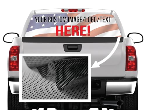 Large Custom One-Way Perforated Vinyl Rear Window Decal Graphic – ...