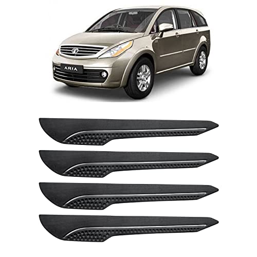 Image of AOSIS-Car Bumper Protector /Bumper Guard for Tata Aria with Single Chrome Stripe (4-Pcs)