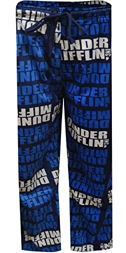 BioWorld Merchandising Mens The Office TV Dunder Mifflin Silky Fleece Lounge Pant