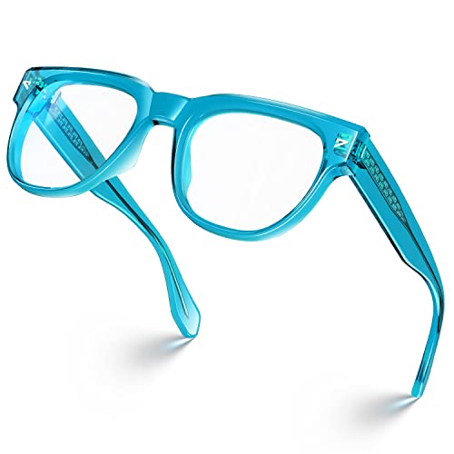 Image of VISOONE Square TR90 Blue Light Blocking Glasses with Anti Glare Computer Glass Woman and Men SAGE
