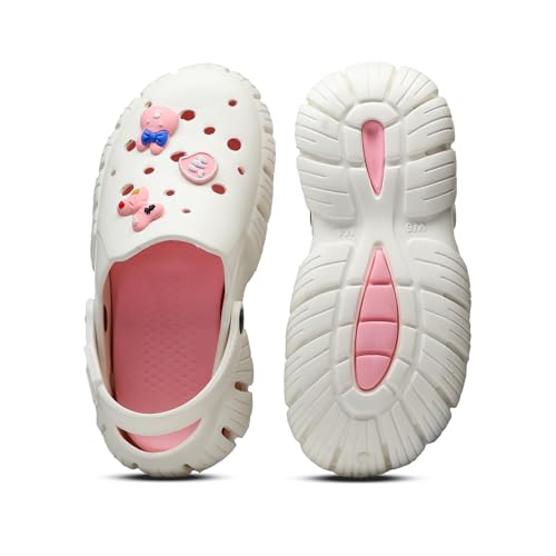 Image of ASIAN INDIGO-10 Stylish Women Clogs | Ultra-Light, Breathable & Comfortable Slip-Ons with Cute 3D Stickers