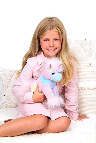 Bearington Glisten Plush Rainbow Unicorn Stuffed Animal, 12 Inches | SantaBILT®