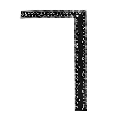 Bdukbduk Teacher 0-30cm 0-20cm Measuring Range L Shaped Design Square Ruler Black