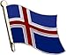 Iceland National Flag Metal Lapel Pin with Butterfly Clasp-Approximate Size .75 inch x 1 inch