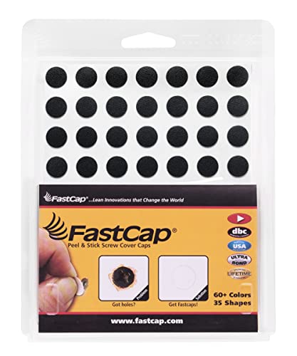 Calcomanías redondas de 13 mm FastCap de PVC sólido negro para un acabado impecable 2