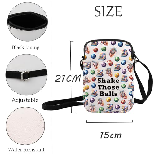 JXGZSO Shake Those Balls Crossbody Bag Lucky B Shoulder Bag Game Lover Gift Gambling Gift (Shake Those Balls Crossbody Bag)2