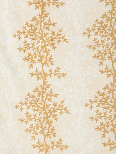 Image of Home Sizzler 2 Pieces Bloom Line Grommet Eyelet Polyester Window Curtains - 5 Feet, Gold