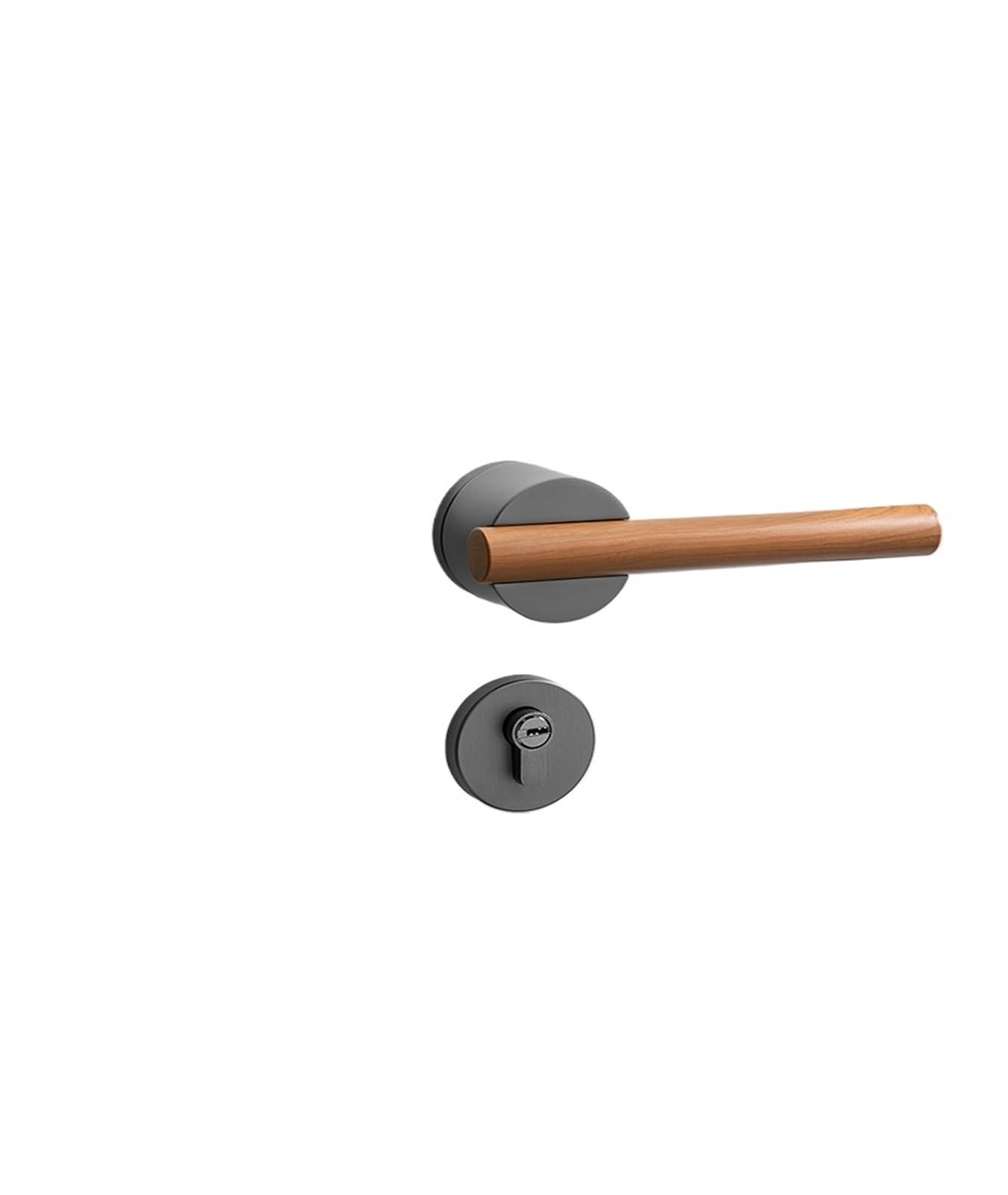 Vlalamno One Color Chinese Style Magnetic Silent Solid Wood Split Lock Bedroom Handle
