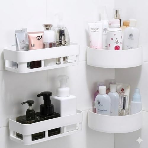 ABS Heavy Plastic Multipurpose Bathroom Kitchen Wall Holder Stora...