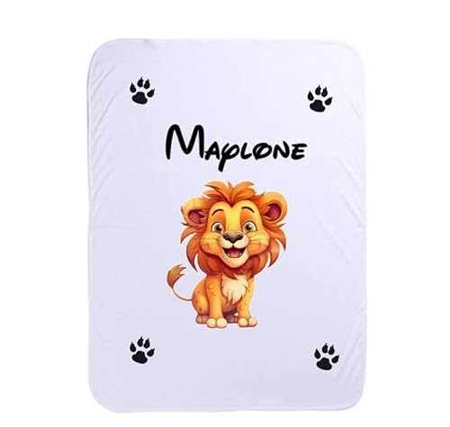 Générique - couverture polaire pour bébé/enfant personnalisé lion