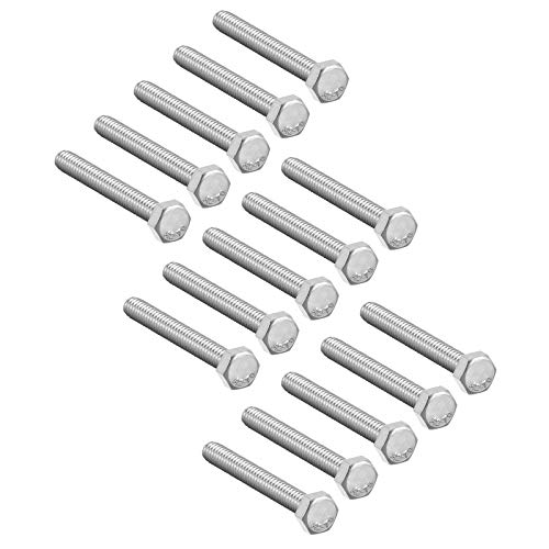 Image of 15 Pcs M5 Hex Bolt M5-0.8 x 40mm UNC Hex Head Screw Bolts A2-70(304) Stainless Steel Fully Threaded Hex Tap Bolts,Plain Finish,Fully Threaded (M5 x 40mm)