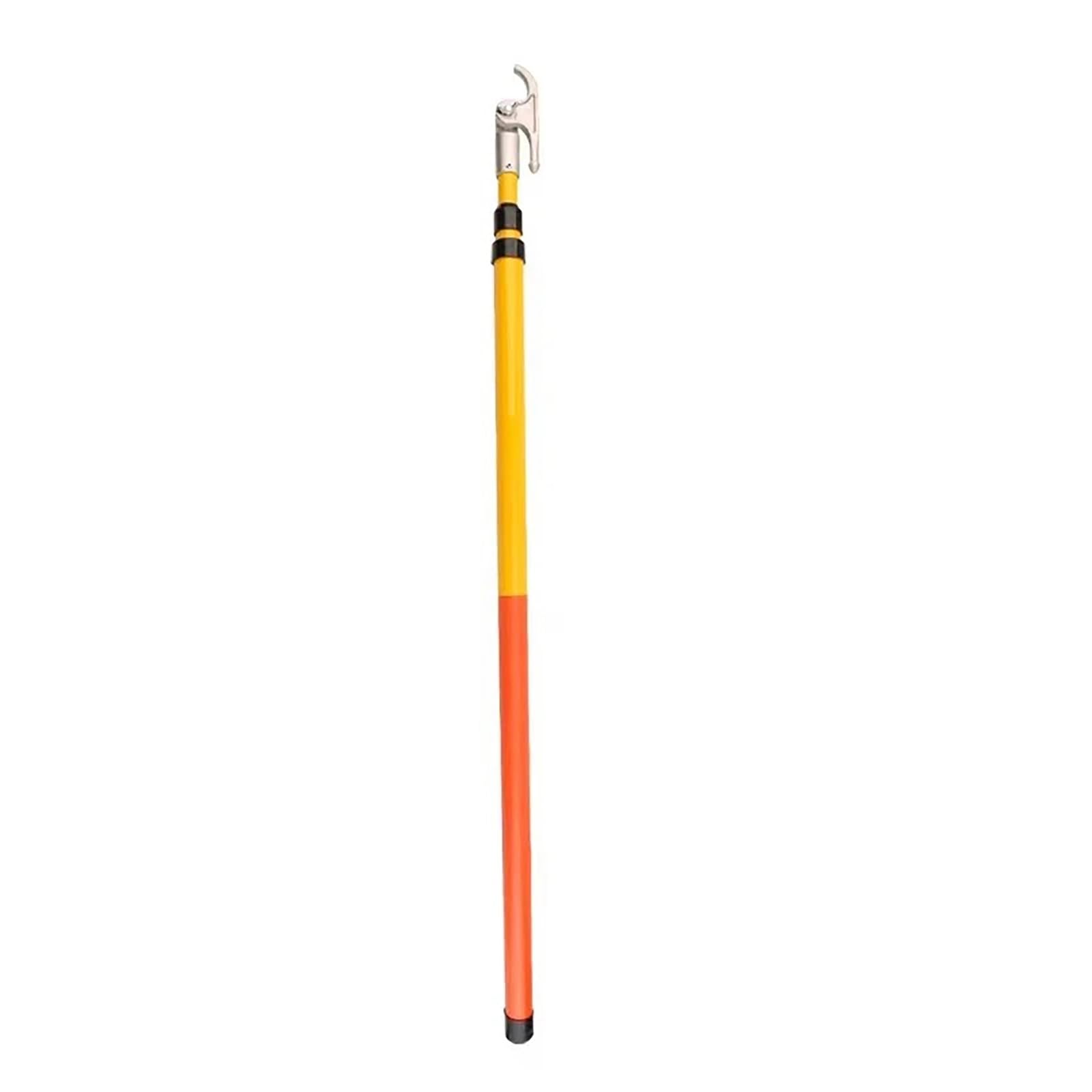 GHHVFEC High Voltage Telescopic Insulation Operating Poles, Adjustable Multi-Angle Rescue Hook, Fibreglass Safety Hook for Electricians & Linemen, 3m/9.8ft Length