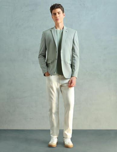 Image of Arrow Men's Zero Calorie Slim fit Textured Blazer