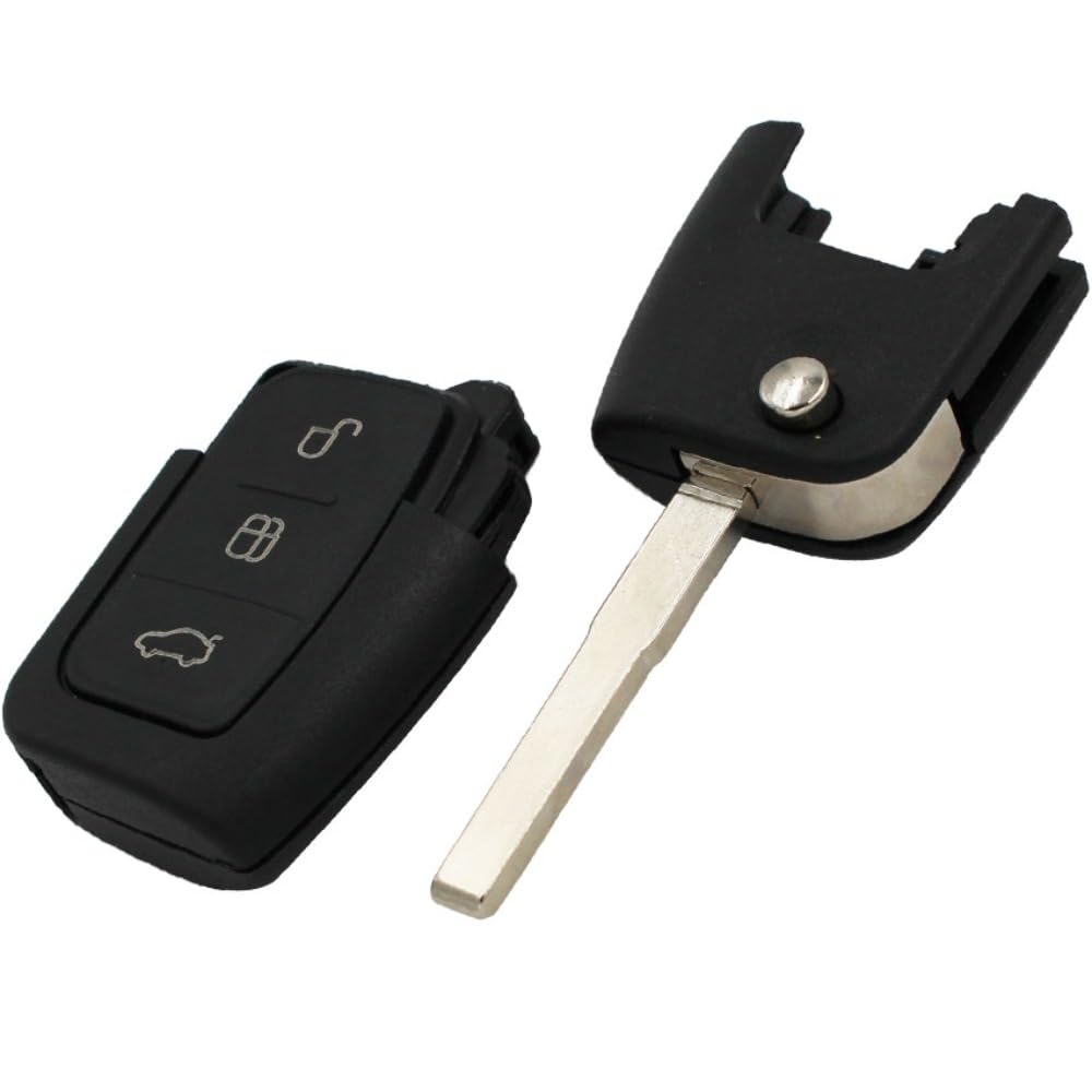 Llave Funda de Coche Mando a Distancia para Ask 433MHz Keyless Entry Remoto Llavero para Ford Focus Mondeo C MAX S MAX Galaxy Fiesta
