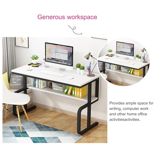 Bureau d'ordinateur moderne pour petits espaces et télétravail - 3