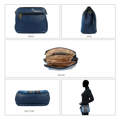 Anna by Anuschka Women's Hand-Painted Leather Medium Multi-Compartment Bag3