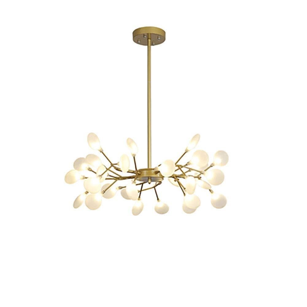 LYMSXAZOU Pendant Light Modern, Firefly Chandelier,30 Brushed Nickel Lighting,G4 Branch Chandeliers,Ceiling Fixture Golden 30-Light(30 Light)