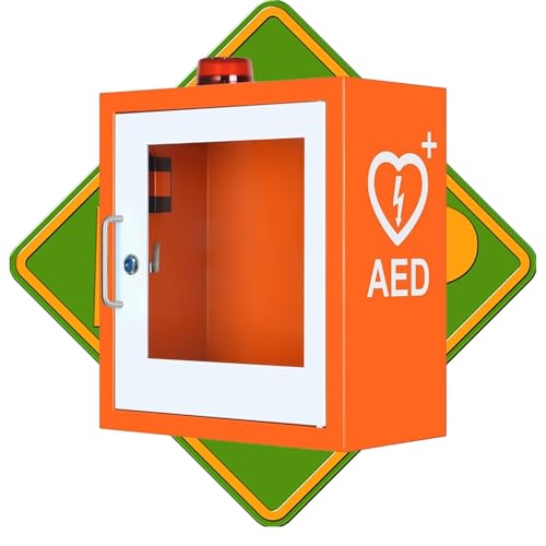 Boîtier d'alarme AED mural sécurisé par clé pour premiers secours