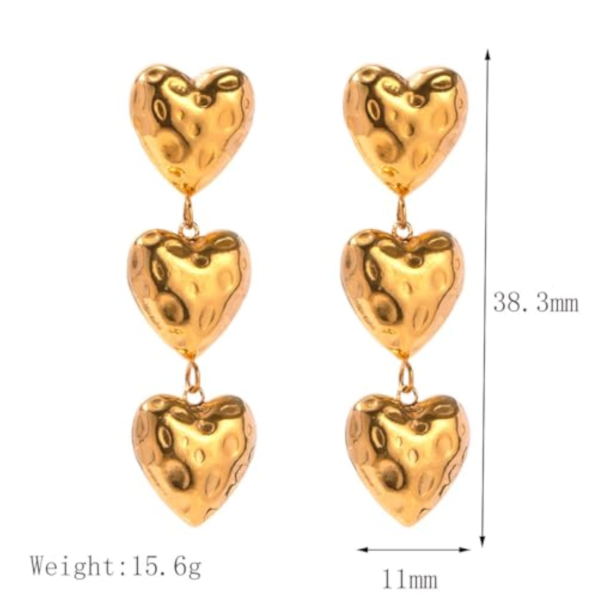 Women's Cute Heart-Shaped Little Heart Earrings, Hypoallergenic