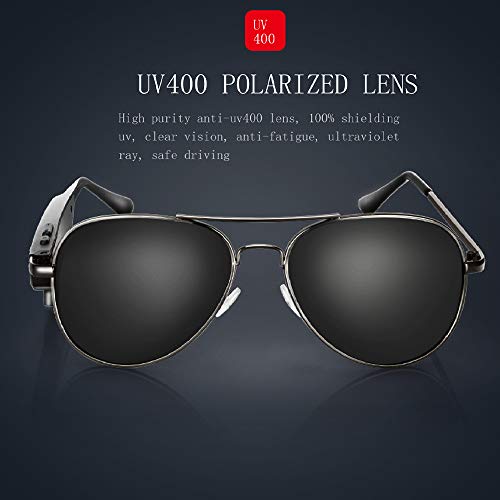 Óculos de sol inteligentes, Andoer Óculos de sol com fone de ouvido Bluetooth inteligente A8 Homens