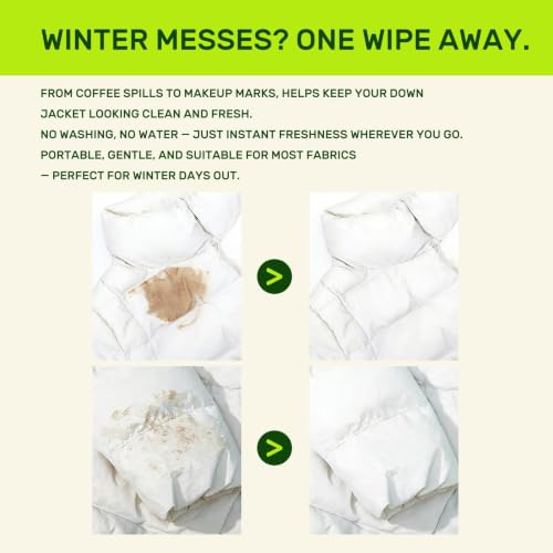Image of Stain Remover Wipes for Clothes & Fabric, 26 Pack | Instant Clothing Stain Remover, For Shoes, Shirts & Jackets, Individually Wrapped Portable, For Travel & On-the-Go Cleaning