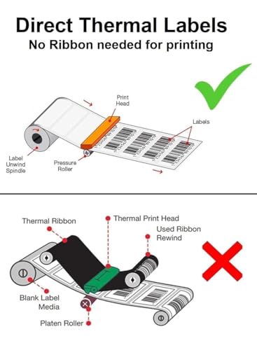 Image of True-Ally 25x15 (DT) Direct Thermal Barcode Label - 25mm x 15mm - 4 Ups - 10000 Labels /Roll - White Self Adhesive Sticker for Barcoding(No Ribbon Required) (Pack of 1)
