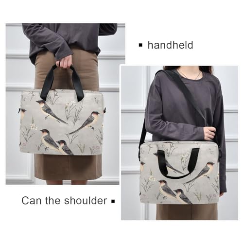 Funda para portátil 15.6 pulgadas con asa y correa gris miniatura 2