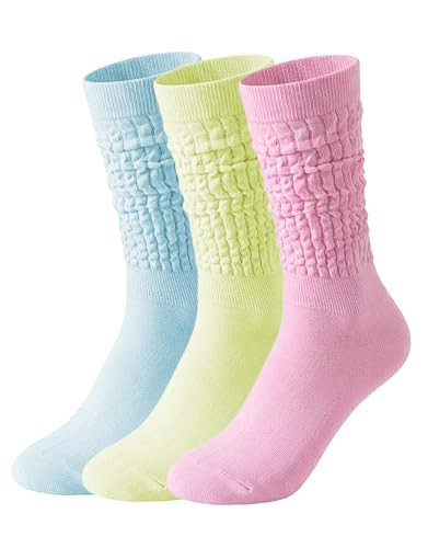 Image of Slouchy Socks for Women Stretchy Knee-High Scrunch Socks Soft Long Slouch Boot Socks