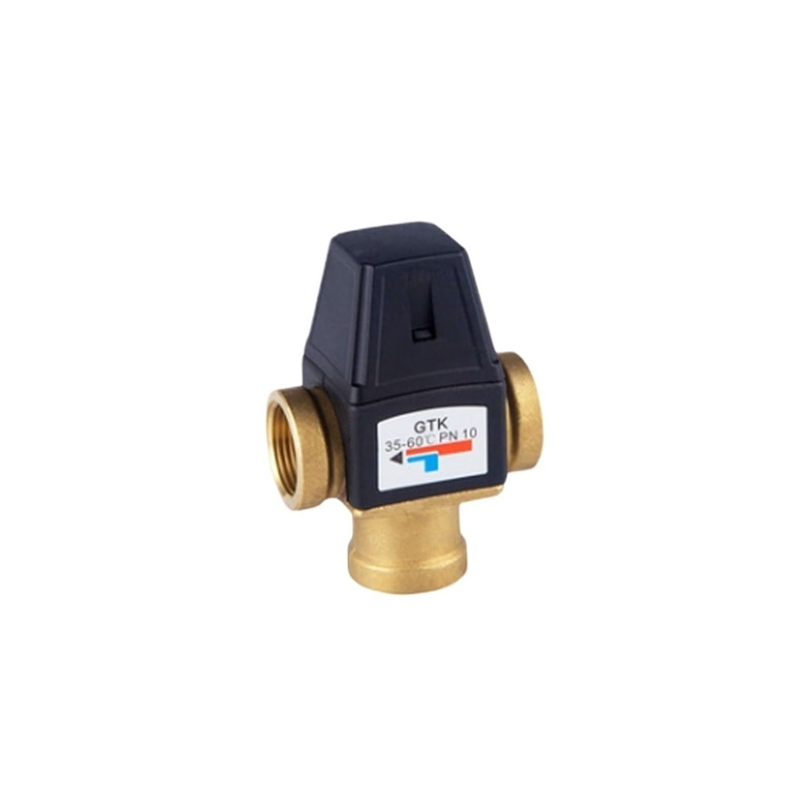 Válvula mezcladora termostática de 3 vías | Termostático de latón con rosca hembra/macho DN20/25 for calentador de agua solar(DN25 Female Thread)
