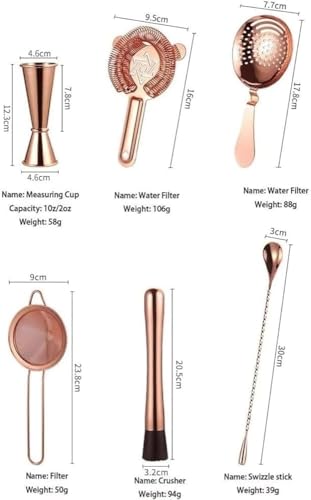 Set de Coctelera y kit Bartender de Acero Inoxidable miniatura 2