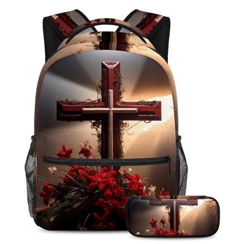Sac à dos avec trousse cadeau de Pâques pour enfants ensemble cartable multicolore