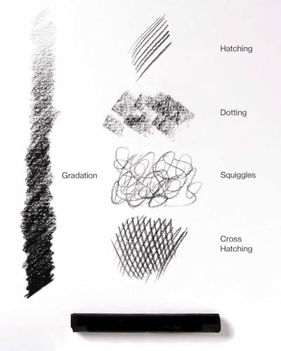 Image of Camel Compressed Charcoal Sticks - Pack of 20 | Rich Black Drawing Charcoal | Smooth Shading & Deep Tones | For Sketching, Portraits & Fine Art