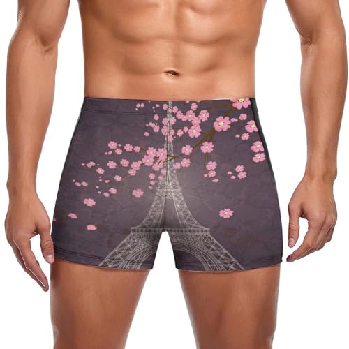 Slip de bain Tour Eiffel motif fleur pour homme