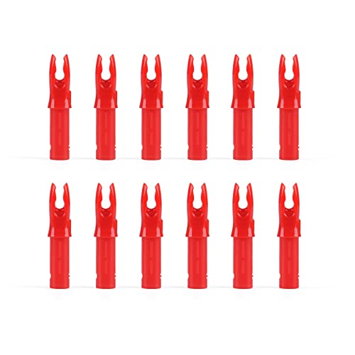 YLS 30 Pack Archery Arrow Nock ID 6.2mm/.244" Plastic Insert Arrow Nocks Tail for DIY Hunting Shooting Arrows