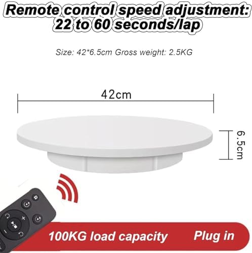 Electric Rotating Platform for Photography, 360 Degree Adjustable Motorized Rotating Stand, 100KG Load Automatic Rotating Turntable for Video Shooting Props Photography Turntable
